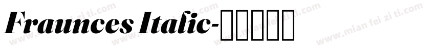 Fraunces Italic字体转换